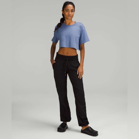 Lululemon All Yours Cropped T-Shirt in 
Water Drop - size 4 - Picture 1 of 4